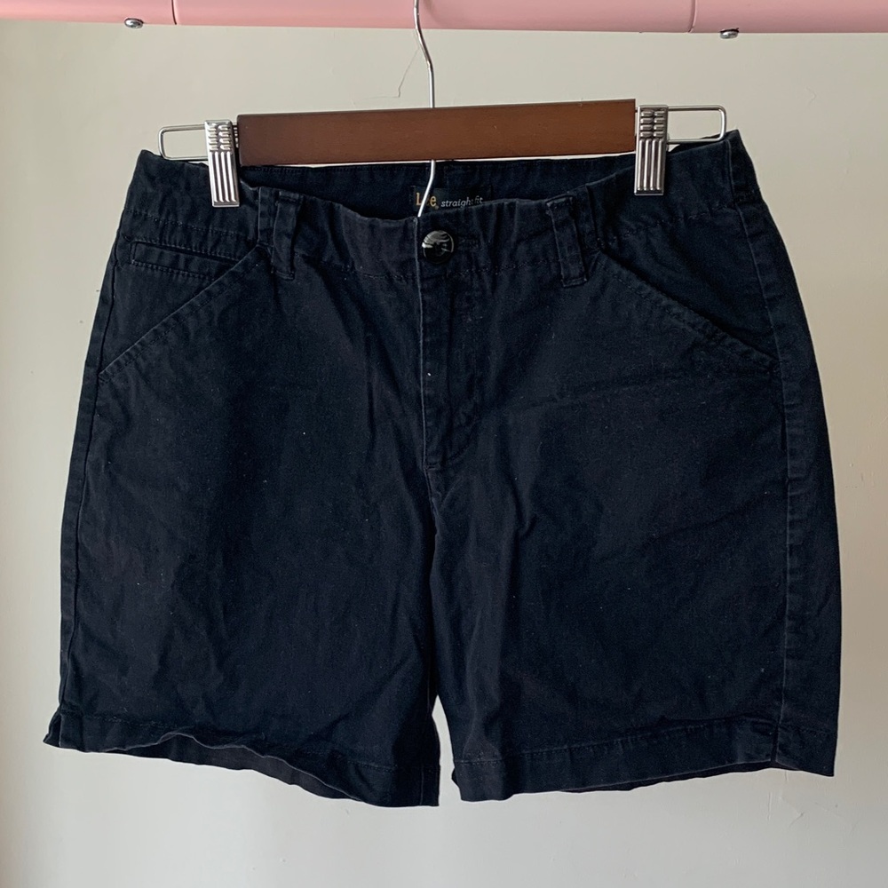 Lee Women's navy blue Casual Bermuda Shorts